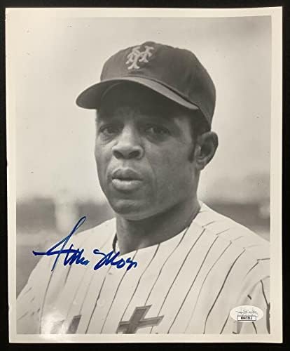 Уили Мейс Подписа снимка 8x10 Бейзбол, Кажете Здравей, Мила, Ню Метс СФ Джайентс КОПИТО JSA - Снимки на MLB С автограф
