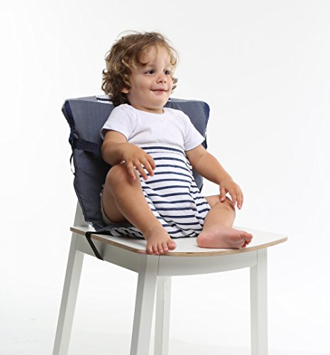 Карманное седалка BabyToLove | Преносим столче за хранене | Лек път и удобен за переноске | Must Have за пътуване | Деним