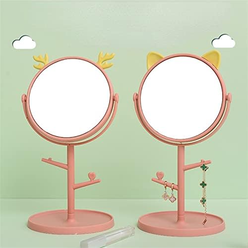 Огледало за грим TAUFE, Козметично огледало, Мультяшное Сладко Десктоп Голямо Кръгло Мултифункционален Складное Огледало за Красота, Огледало