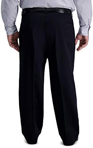 Мъжки панталони Haggar Каки Без ютия Премиум-клас, Класически, намаляване С гънки Отпред - Обикновени, Големи и Високи размери