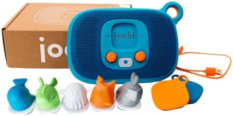 Jooki Music Player for Kids Любим комплект - Преносим аудио плеър - Създаване на въображението на екрана (Плеър + 2 жетона + 5 фигури)