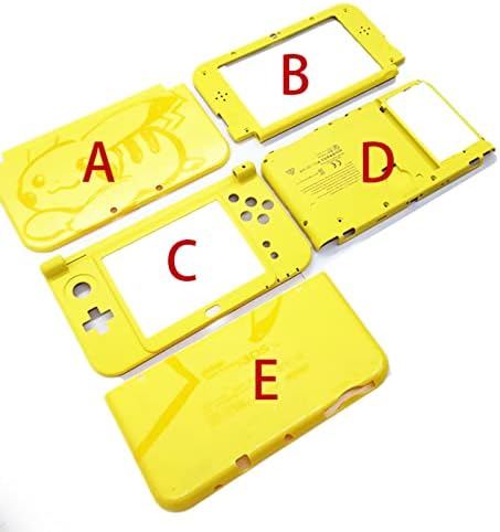 Новост за New3DS XL Калъф във формата на миди 5 бр. Жълт Замяна, за преносима игрова конзола Nintendo New 3DS XL ЩЕ New3DSXL, за Pika-chu Издание на Външния Корпус на Предната Панел на Лиг?