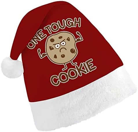Коледна шапка със силен бисквити, шапка на Дядо Коледа, забавни коледни шапки, шапки за празнични партита за жени/мъже