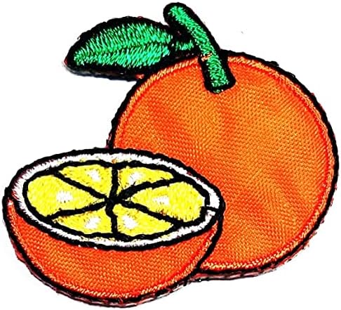 Салфетки плюс 2 бр.. Мини-Оранжево Годишният Сладък Плодов Карикатура Кръпка Плодове Бродирана Апликация на плавателни съдове, Ръчно