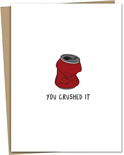 rockdoodles You Crushed It, Смешни Деления картички 2023, Поздравителни картички С нова версия - Punny Поздравления Картички с края