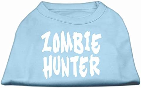 Mirage Pet Products 8-Инчов Тениска с Трафаретным принтом Zombie Hunter за домашни любимци, X-Small, Светло розово