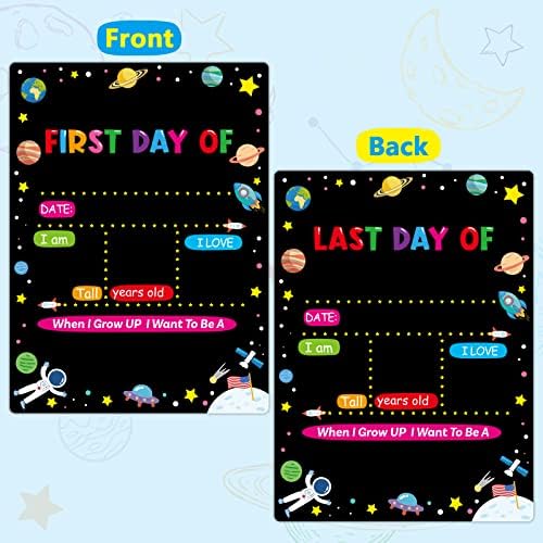 Табела в стила на Черната дъска в първия и в последния ден на Училище, да се върнем към училищната дъска 1-ия ден на детска градина