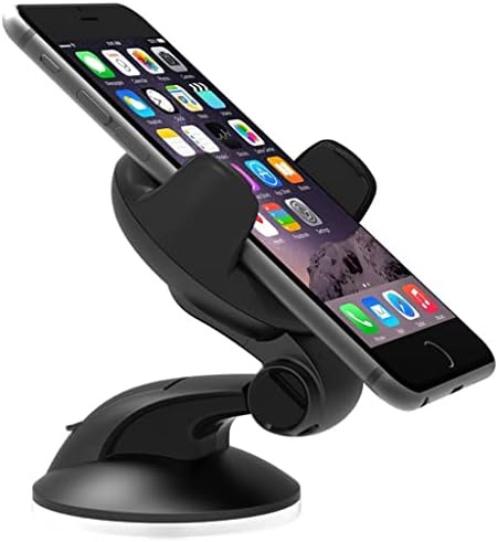 XIEZI Универсален Мобилен Кола за телефон в Автомобил держателе, Поставка за мобилен телефон на предното стъкло, поддръжка на смартфон (Цвят: черен размер: Универсале