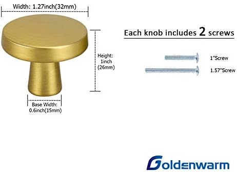 goldenwarm 10 X Златни Дръжки за шкафове, 3-Инчов чекмеджета матиран Месинг с 10 и с малко пари Подходящи Златни Дръжки
