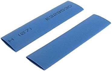 Нов Lon0167 200 бр. синьо Препоръчва Полиолефин диаметър 7 мм, надеждна ефективност 2:1, Свиване на тръба, Метална сонда, кабел ръкав