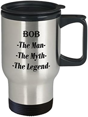 Боб - Човек, Мит, Легенда, Невероятна Кафеена Чаша за Подарък - Пътна Чаша на 14 грама