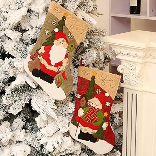Големи коледни Сладки Мультяшные Коледни Чорапи С Окачване На Прозореца, Подарък Чанта, Бар, Украса за Коледното Парти,