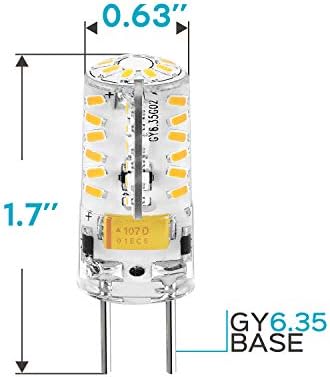 Led лампа LUXRITE GY6.35, 12 v ac / dc, еквивалент на 35 Вата, 2700 Към топлия бял на цвят, 180 Лумена, силиконова Небьющаяся