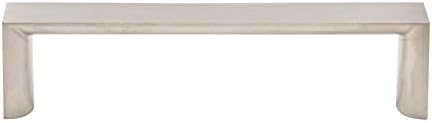 LC LICTOP Квадратни Дръжки на Кухненски шкаф От С Сплав, шкафове от Полиран Никел, 96 мм /3,78 С дупка в центъра, 6 бр.