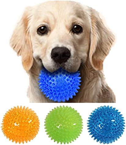 Играчка за домашни кучета, Пищащая Играчка, Бодлива Играчка За Почистване на зъбите, Моларна играчка за дъвчене, Интерактивно обучение на кучета (Цвят: синьо размер
