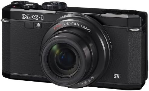 Цифров фотоапарат Pentax MX-1 черен цвят на 12 Mp с 4-кратно оптично увеличение, стабилизированным изображение, и 3-инчов LCD екран