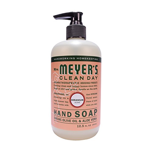 Сапун за ръце Mrs. Meyer's с Етерични масла, Биоразлагаемая формула, Здравец, 12,5 течни унции