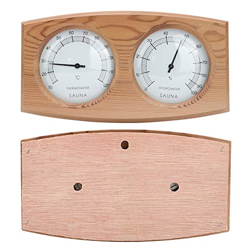 2 в 1-дървена термогигрометр Термометър, влагомер за Аксесоари за сауна парна баня термометър за сауна по Фаренхайт