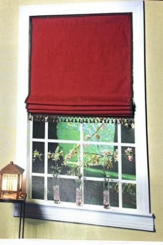 Комплект римски щори подходящи за прозорци Максимум 36 W x 54L или 48 W x 60 L (комплект римски щори 48 см Ш x 60 см)