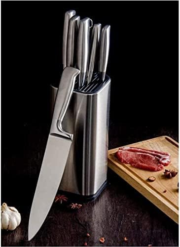Истински Ножевой блок, Държач за ножове от неръждаема стомана, Органайзер за ножове, Подвижна За лесно почистване и Уникален Дизайн