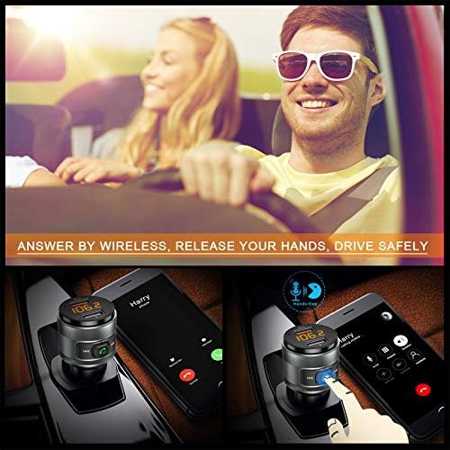 IMDEN Bluetooth 5,0 FM предавател за кола, 3,0 Безжична Bluetooth FM радио Адаптер, Музикален Плейър, FM-предавател/Автомобилен комплект
