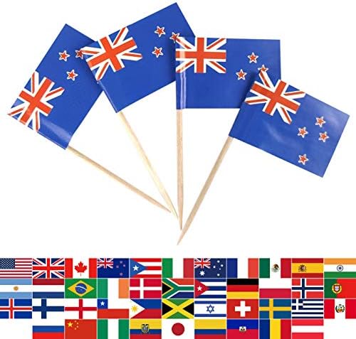 JBCD нова зеландия Флаг с клечка за зъби, Новозеландские Мини-Флагове за Топпинга Кексчета (100 бр)