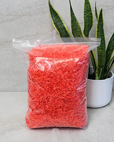 Вълшебна вода, пълнеж от мека и тънка гофрирана хартия (2 кг) за подарък за опаковане и пълнене на кошници - оранжев