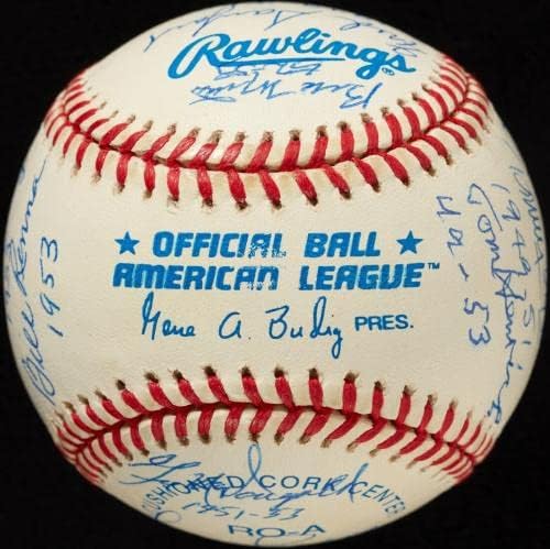 Шампиони на Световните серии на Ню Йорк Янкис 1949-1953 г. по бейзбол с няколко подписите на JSA COA - Бейзболни топки с автографи