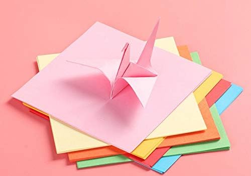 100 Листа A4 10 Цветна Хартия за Оригами и Ръчно Сгъване на Хартия Правоъгълник Ръчно изработени Двустранен Цветна Хартия за Детски Училище