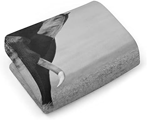 Черно-Бяла Кърпа с луфа под формата на Слон 28,7 х 13,8, Кърпички За Лице От най-добрите Влакна, Высокоабсорбирующие Кърпи, Кърпи за Ръце