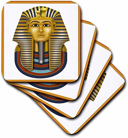 3dRose CST_39627_2 Меки подложки Egyptian King TUT в рамка, Комплект от 8