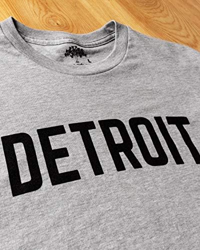 Детройт | Класически Ретро-Градска Сива Синя Червена Черна Тениска Detroiter 313 Cool Michigan За мъже и Жени