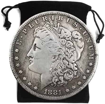 Kocreat 1881-КОПИЕ от Сребърни Монети с покритие във формата на долар Морган-Копие на Старите Оригинални Възпоменателни монети на САЩ, Преди