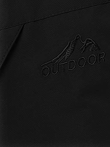 Якета за мъже, Мъжки якета, Палта с качулка на цип с писмото принтом, Яке - (Цвят: черен Размер: X-Small)