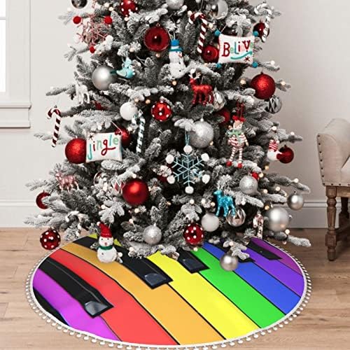 Пола за Коледната елха с тапицерия pom-помераните Music-Joy-Оптимистичните Празнична Коледна Украса за дома 36