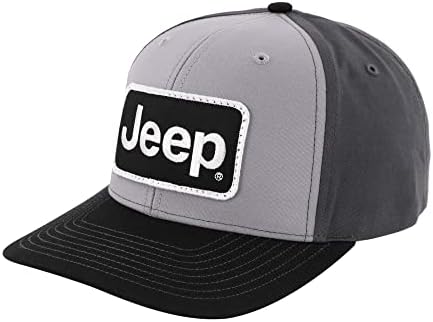 Мъжка шапка шофьор на камион Jeep Premium с нашивкой Черно/Сиво/Дървени въглища