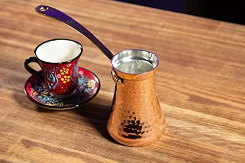 Здрава Мед кафе са Ръчно изработени турско-6 грама. 1-2 чаши Джезве Гръцки Ибрик Арабски кана за Кафе (Щампа)