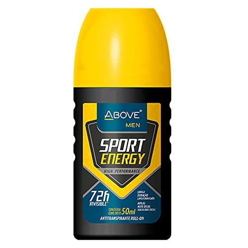 ABOVE Sport Energy - Roll дезодорант-антиперспиранти за 72 часа - Дърво-цветен аромат, Предпазва от изпотяване и миризма