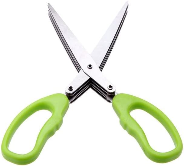 Кухненски Ножове от AYHF-Стомана, многофункционални Ножици От Неръждаема 5 Слоя, Ножици За Суши, Нарязания на ситно Зелен