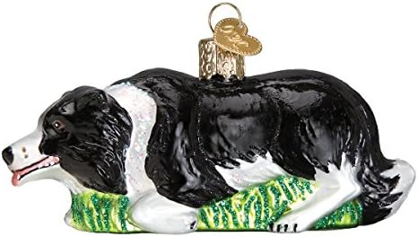 Коледна Колекция кучета на Стария свят, Стъклени Формовъчни Украса за Коледната Елха Colle, Паша collie