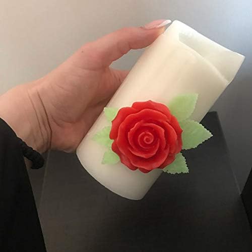 ОБТАНИМ 2 бр Цъфтящи 3D Рози, Силиконови форми за празни приказки, за Шоколадова Торта, Сапуни, Бонбони, сладкиши, Свещи, Десерт (2 Размера)