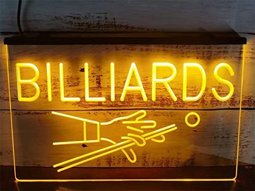 Неонова реклама с DVTEL за Билярд, която симулира Led Лампи, Светещи Букви, Знак, Акрилна Лента, Неон Декоративни светлини, 40x30