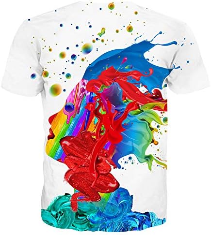 Hgvoetty Унисекс, Стилни Ризи с 3D Принтом, Тениски с Къс ръкав и Графичен Дизайн, Блузи, Тениски за Мъже и Жени
