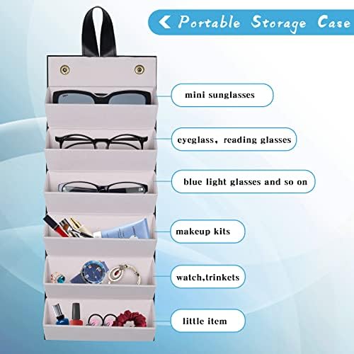 Организаторите за слънчеви очила ANYGIFT Travel Sunglass Travel Case Калъф за слънчеви очила за няколко чифта (4 слота, 5 или 6 слота)