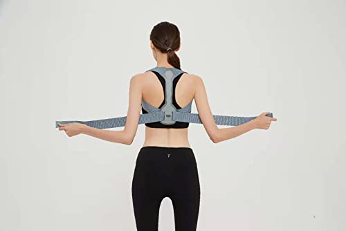 Колан за корекция на горба на гърба ADILAIDUN невидим коректор на стойката на тялото в седнало положение, за корекция на стойката на