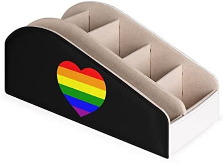ЛГБТ Гей Гордост Флаг на Притежателя на Дистанционното Управление От Изкуствена Кожа Кутия-Органайзер за Съхранение за Домашния