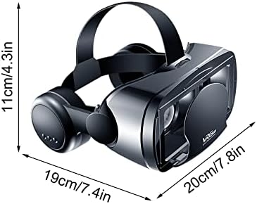 Слушалки виртуална реалност за мобилни телефони и устройства с Android Очила за виртуална реалност на 3D с безжични слушалки Очила за филми