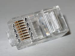 Стандартни конектори MASTER ROSE RJ-45 Cat6 за штекерных Ethernet конектори, които лесно обжимаются и са съвместими с червени или многожильными