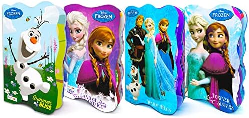 Настолни книги Дисни Frozen и Frozen 2 (Комплект от 4 Форми на настолни книги за момичета 3-5 години)