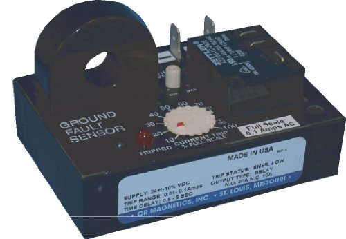 Реле датчик за затваряне на земята CR Magnetics CR7310-EL-240-.11-X-CD-ELR-I с вътрешния трансформатор, 240 vac, под напрежение при